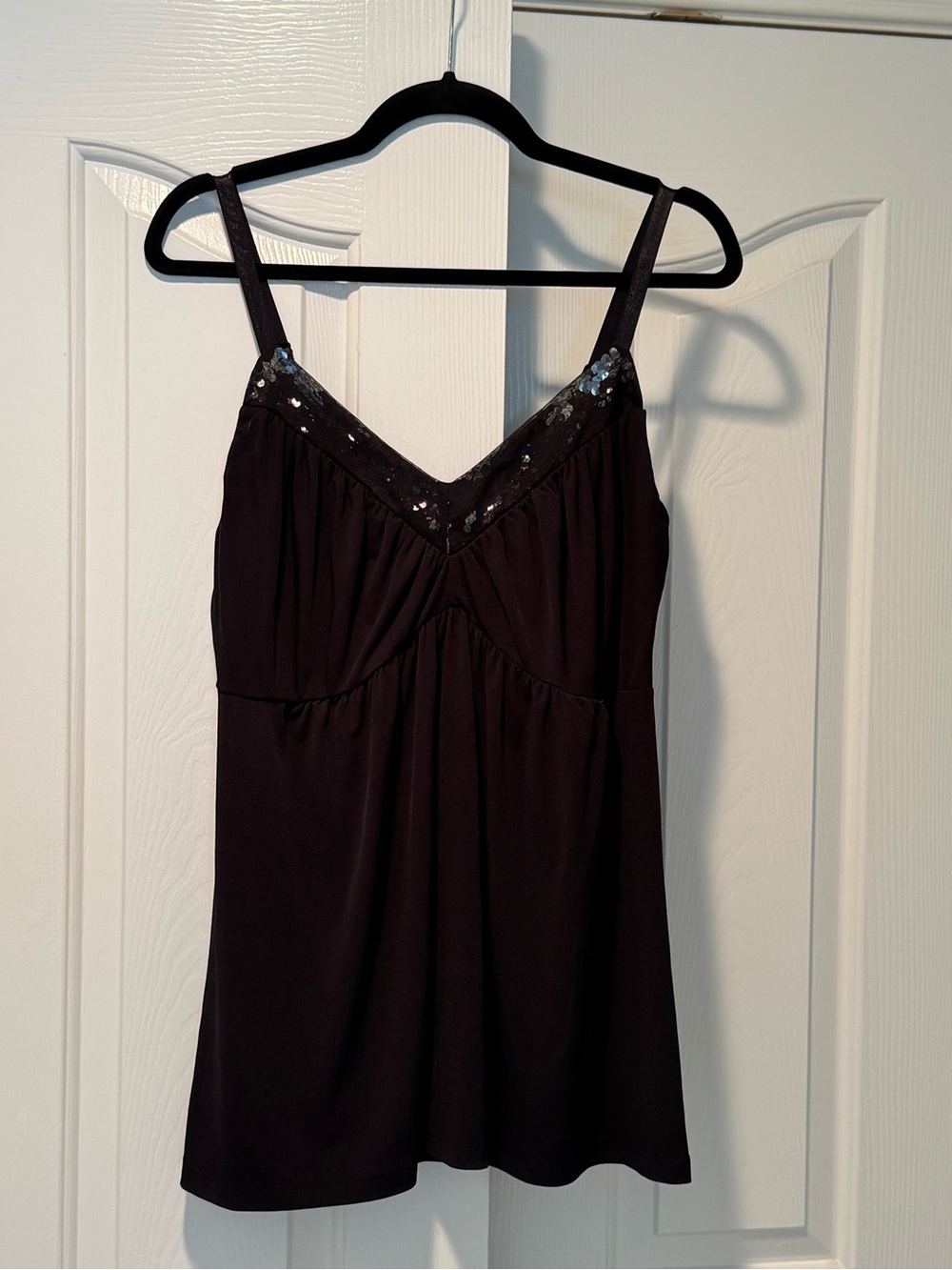 Torrid Black Sequin Trim, Babydoll Cami